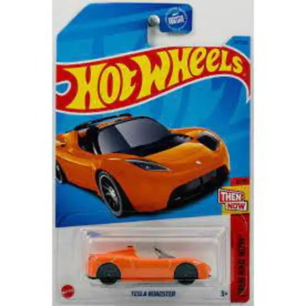 2023 Hot Wheels Tesla Roadster Then and Now 6/10, 217/250 (Orange)